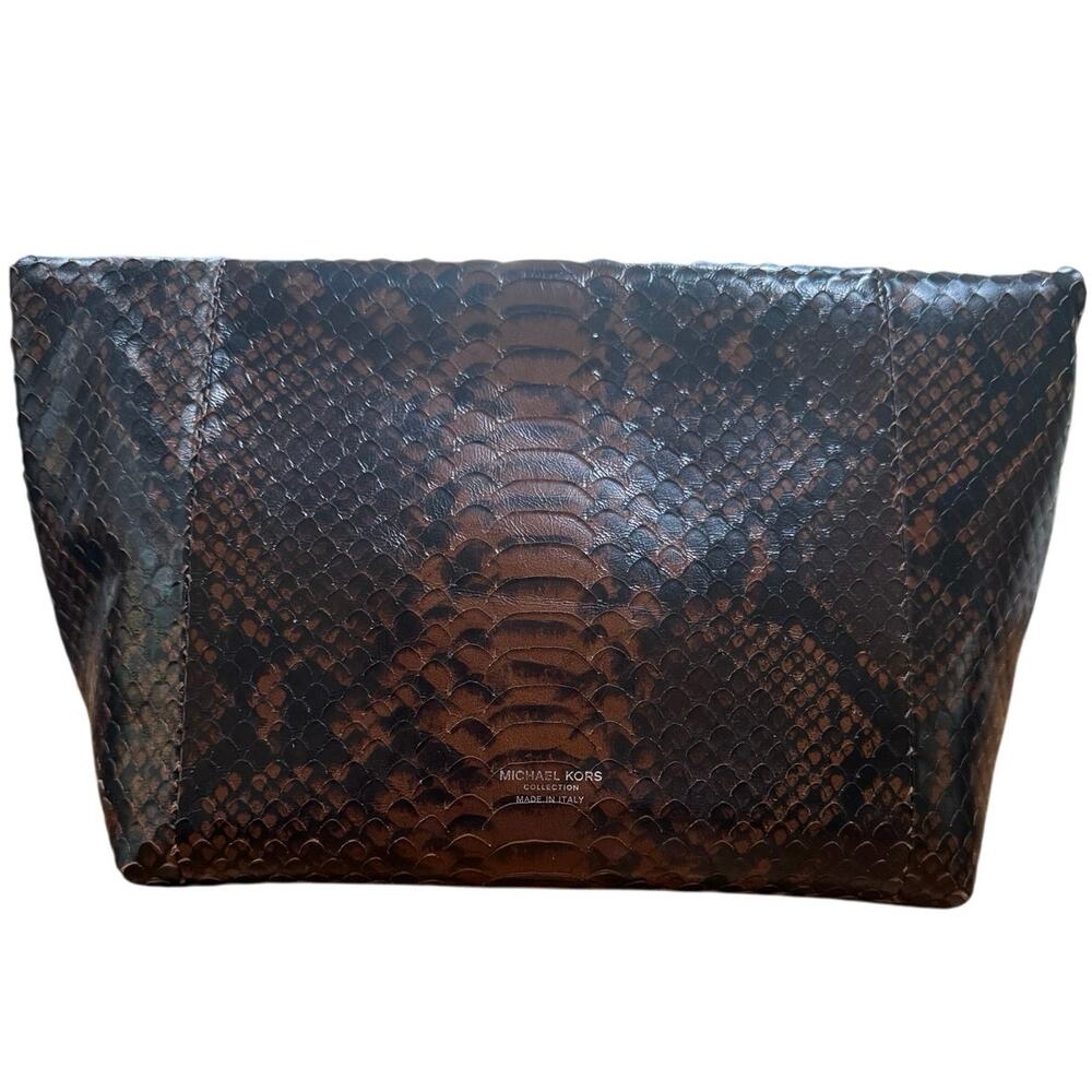 Michael Kors Collection Candice Python-Embossed L… - image 4